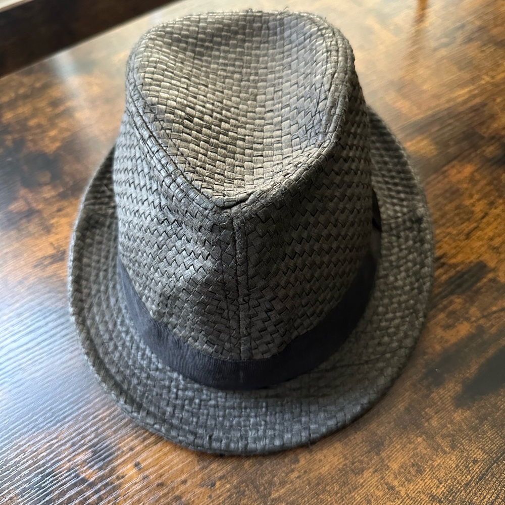 Stylish Black Woven Fedora Hat